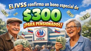 El IVSS confirma un bono especial de $300 para pensionados en el período 2026-2027